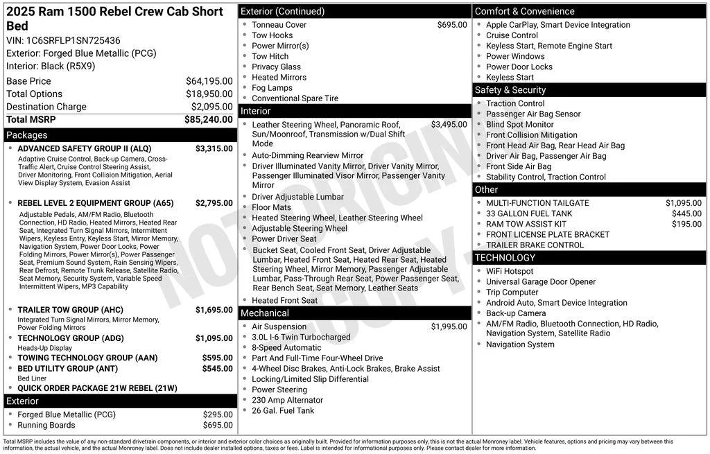 ram ram 1500 pickup 2025 1C6SRFLP1SN725436 image ram ram 1500 pickup 2025 1C6SRFLP1SN725436 image
